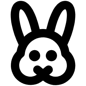 Rabbit Bold Icon from Phosphor Bold Set