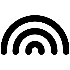 Rainbow Bold Icon from Phosphor Bold Set
