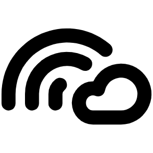 Rainbow Cloud Bold Icon from Phosphor Bold Set