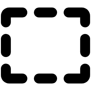 Rectangle Dashed Bold Icon from Phosphor Bold Set
