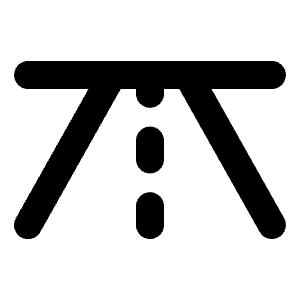 Road Horizon Bold Icon from Phosphor Bold Set
