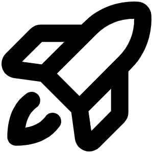Rocket Launch Bold Icon from Phosphor Bold Set