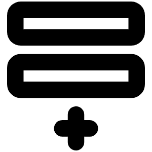 Rows Plus Bottom Bold Icon from Phosphor Bold Set