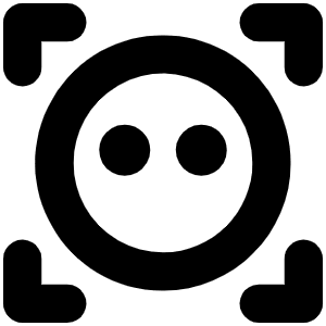 Scan Smiley Bold Icon from Phosphor Bold Set