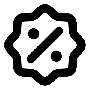 Seal Percent Bold Icon from Phosphor Bold Set