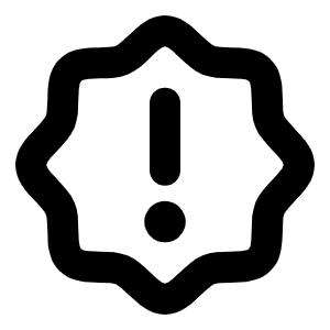 Seal Warning Bold Icon from Phosphor Bold Set