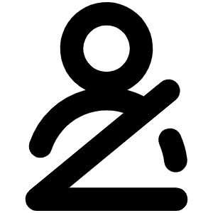 Seatbelt Bold Icon from Phosphor Bold Set