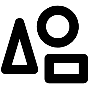 Shapes Bold Icon from Phosphor Bold Set