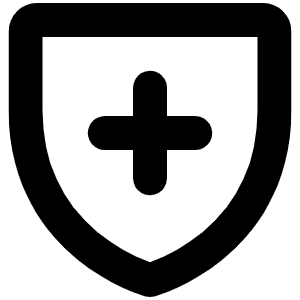 Shield Plus Bold Icon from Phosphor Bold Set