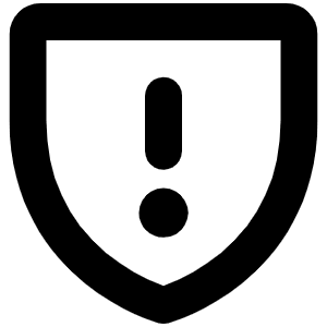 Shield Warning Bold Icon from Phosphor Bold Set