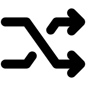 Shuffle Angular Bold Icon from Phosphor Bold Set