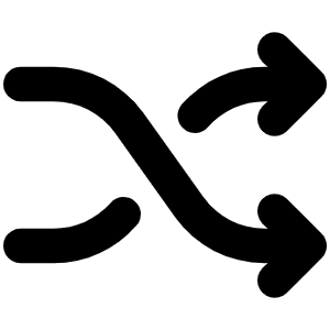 Shuffle Bold Icon from Phosphor Bold Set