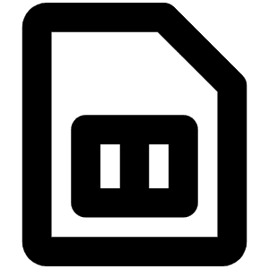 Sim Card Bold Icon from Phosphor Bold Set
