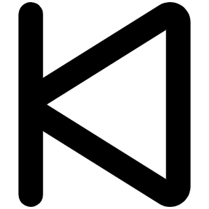 Skip Back Bold Icon from Phosphor Bold Set