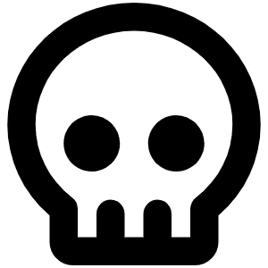 Skull Bold Icon from Phosphor Bold Set