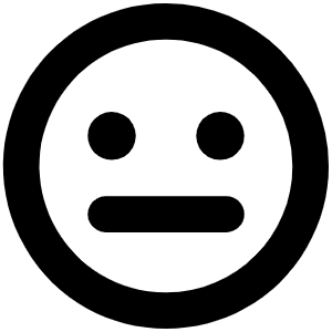 Smiley Meh Bold Icon from Phosphor Bold Set