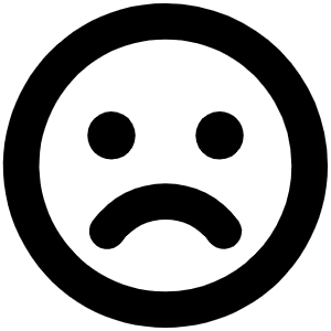 Smiley Sad Bold Icon from Phosphor Bold Set