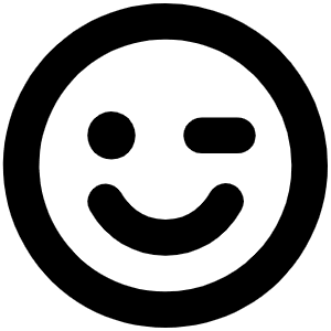 Smiley Wink Bold Icon from Phosphor Bold Set