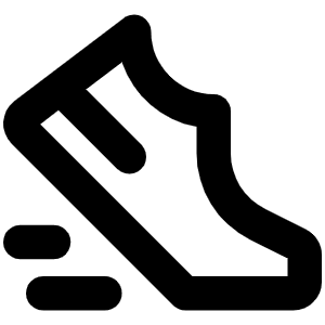 Sneaker Move Bold Icon from Phosphor Bold Set
