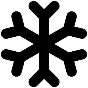 Snowflake Bold Icon from Phosphor Bold Set