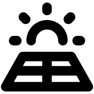 Solar Panel Bold Icon from Phosphor Bold Set