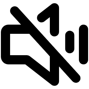 Speaker Simple Slash Bold Icon from Phosphor Bold Set