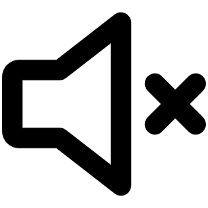 Speaker Simple X Bold Icon from Phosphor Bold Set