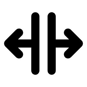 Split Horizontal Bold Icon from Phosphor Bold Set