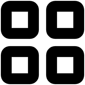 Squares Four Bold Icon from Phosphor Bold Set