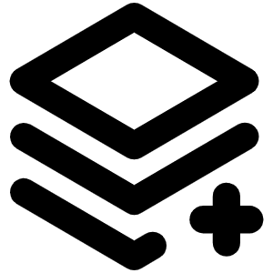 Stack Plus Bold Icon from Phosphor Bold Set