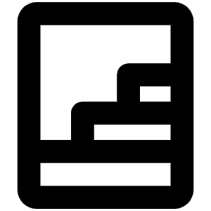 Stairs Bold Icon from Phosphor Bold Set