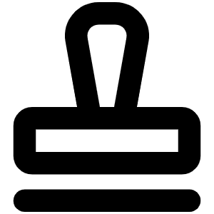 Stamp Bold Icon from Phosphor Bold Set