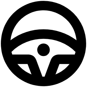 Steering Wheel Bold Icon from Phosphor Bold Set