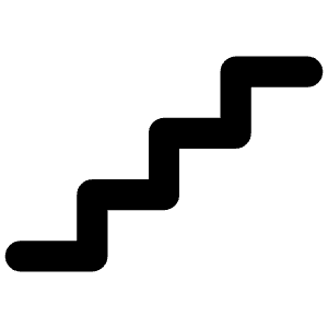 Steps Bold Icon from Phosphor Bold Set