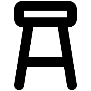 Stool Bold Icon from Phosphor Bold Set