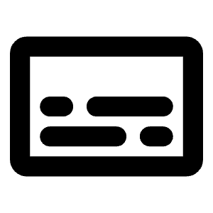 Subtitles Bold Icon from Phosphor Bold Set