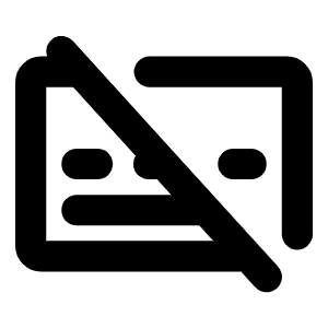Subtitles Slash Bold Icon from Phosphor Bold Set