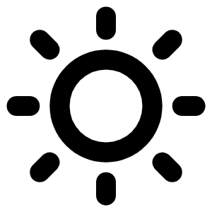 Sun Bold Icon from Phosphor Bold Set