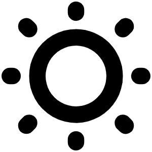 Sun Dim Bold Icon from Phosphor Bold Set