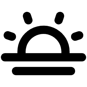 Sun Horizon Bold Icon from Phosphor Bold Set