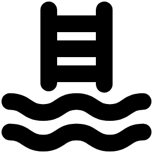 Swimming Pool Bold Icon from Phosphor Bold Set