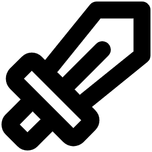 Sword Bold Icon from Phosphor Bold Set