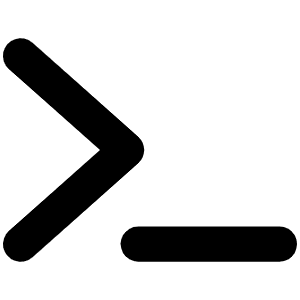 Terminal Bold Icon from Phosphor Bold Set