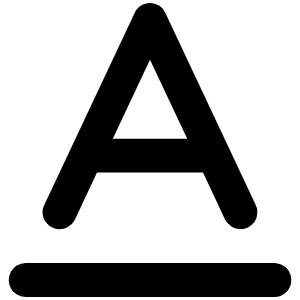 Text A Underline Bold Icon from Phosphor Bold Set