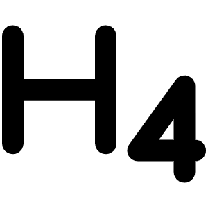 Text H Four Bold Icon from Phosphor Bold Set