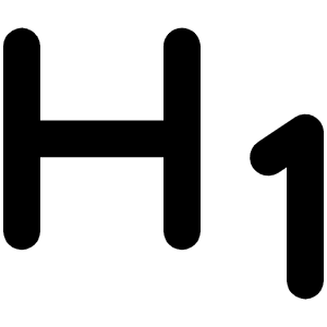 Text H One Bold Icon from Phosphor Bold Set