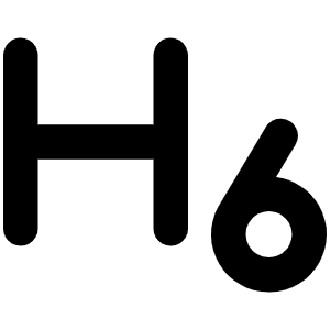 Text H Six Bold Icon from Phosphor Bold Set