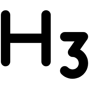 Text H Three Bold Icon from Phosphor Bold Set