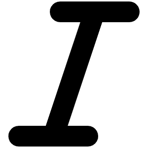 Text Italic Bold Icon from Phosphor Bold Set