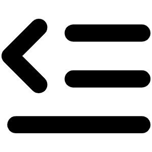 Text Outdent Bold Icon from Phosphor Bold Set
